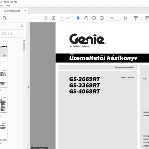 Genie GS-2669RT GS-3369RT GS-4069RT Üzemeltetői kézikönyv 230495HU PDF
