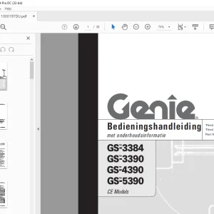 Genie GS-3384 GS-3390 GS-4390 GS-5390 Bedieningshandleiding 1000197DU PDF