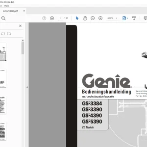 Genie GS-3384 GS-3390 GS-4390 GS-5390 Bedieningshandleiding 82828DU - PDF