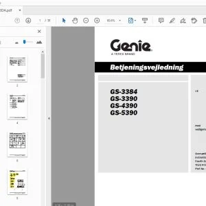 Genie GS-3384 GS-3390 GS-4390 GS-5390 Betjeningsvejledning 133553DA - PDF DOWNLOAD
