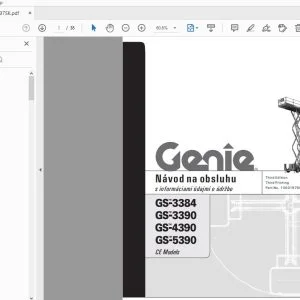Genie GS-3384 GS-3390 GS-4390 GS-5390 CE Models Návod na obsluhu 1000197SK - PDF