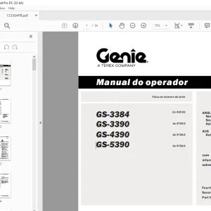 Genie GS-3384 GS-3390 GS-4390 GS-5390 Manual do operador 133564PB PDF