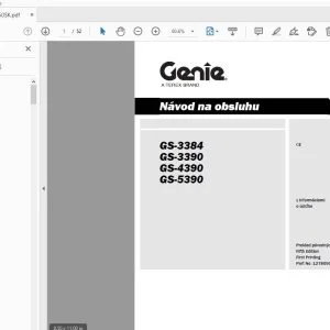 Genie GS-3384 GS-3390 GS-4390 GS-5390 Návod na obsluhu 1278050SK - PDF DOWNLOAD
