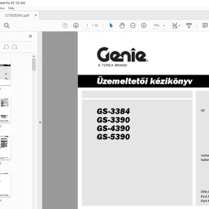 Genie GS-3384 GS-3390 GS-4390 GS-5390 Üzemeltetői kézikönyv 1278050HUGT PDF