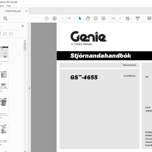 Genie GS-4655 Stjórnandahandbók 1294976ISGT - PDF