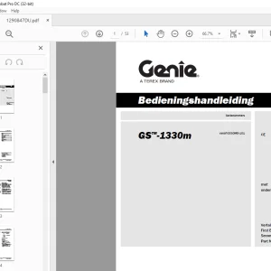 Genie GS™-1330m Bedieningshandleiding 1290847DUGT - PDF DOWNLOAD