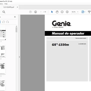 Genie GS™-1330m Manual do operador 1301858PBGT - PDF DOWNLOAD