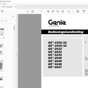 Genie GS™-1530/32 GS™-1930/32 GS™-2032 GS™-2632 GS™-3232 GS™-2046 GS™-2646 GS™-3246 GS™-4047 Bedieningshandleiding