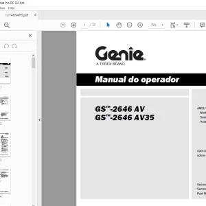 Genie GS™-2646 AV GS™-2646 AV35 Manual do operador 1274894PBGT PDF
