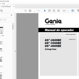 Genie GS™-2669BE GS™-3369BE GS™-4069BE Bi-Energy Power Manual do operador  PDF