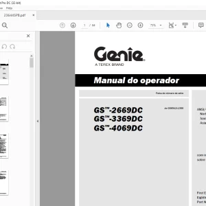 Genie GS™-2669DC GS™-3369DC GS™-4069DC Manual do operador 236445PBGT PDF