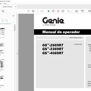 Genie GS™-2669RT GS™-3369RT GS™-4069RT Manual do operador 229831PBGT PDF