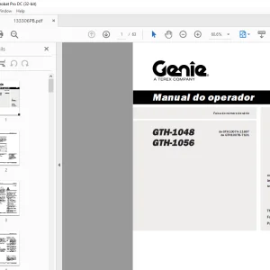 Genie GTH-104B GTH-1056 Manual do operador 133306PB -  PDF DOWNLOAD