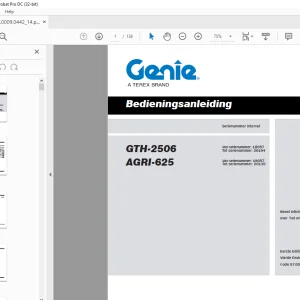 Genie GTH-2506 AGRI-625 Bedieningsanleiding 57.0009.0442 PDF