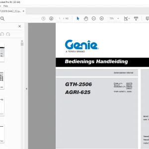Genie GTH-2506 AGRI-625 Bedieningshandleiding 57.0009.0442 - PDF DOWNLOAD