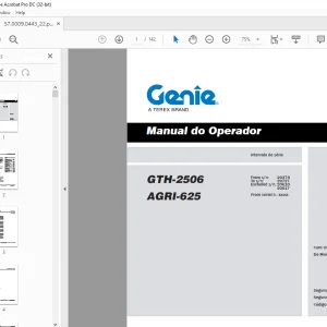 Genie GTH-2506 AGRI-625 Manual do operador 57.0009.0443 - PDF DOWNLOAD