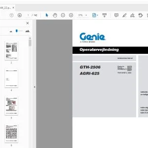 Genie GTH-2506 AGRI-625 Operatørvejledning 57.0009.0444_22 - PDF DOWNLOAD
