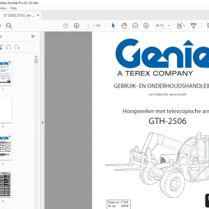 Genie GTH-2506 GEBRUIK- EN ONDERHOUDSHANDLEIDING - PDF DOWNLOAD