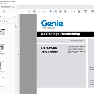 Genie GTH-2506 GTH-3007 Bedienings Handleiding 57.0009.0558 - PDF DOWNLOAD
