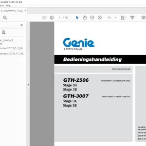 Genie GTH-2506 GTH-3007 Bedieningshandleiding - PDF DOWNLOAD