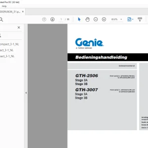 Genie GTH-2506 GTH-3007 Bedieningshandleiding 57.0009.0636 - PDF DOWNLOAD