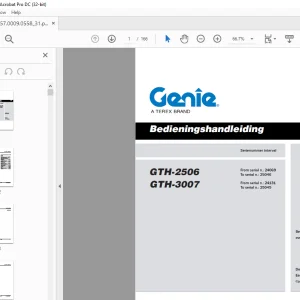 Genie GTH-2506 GTH-3007 Bedieningshandleiding 57.0009.0558 - PDF DOWNLOAD