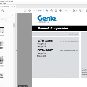 Genie GTH-2506 GTH-3007 Manual do operador 57.0009.0762GT - PDF DOWNLOAD