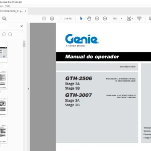 Genie GTH-2506 GTH-3007 Manual do operador 57.0009.0678 - PDF DOWNLOAD