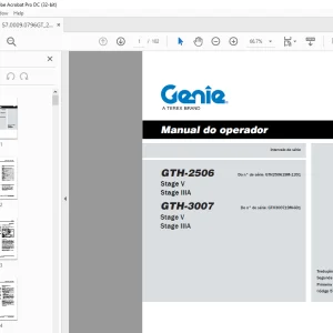 Genie GTH-2506 GTH-3007 Manual do operador 57.0009.0796GT - PDF DOWNLOAD