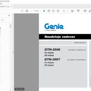 Genie GTH-2506 GTH-3007 Naudotojo vadovas 57.0009.0677 - PDF DOWNLOAD