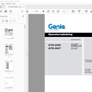 Genie GTH-2506 GTH-3007 Operatørvejledning - PDF DOWNLOAD 