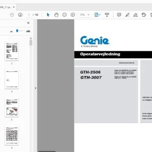 Genie GTH-2506 GTH-3007 Operatørvejledning 57.0009.0568_11 - PDF DOWNLOAD