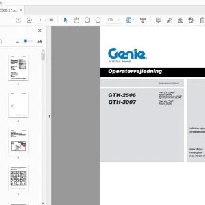 Genie GTH-2506 GTH-3007 Operatørvejledning 57.0009.0568_21 - PDF DOWNLOAD