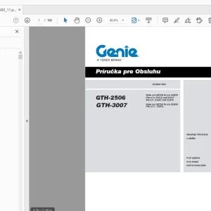 Genie GTH-2506 GTH-3007 Príručka pre Obsluhu 57.0009.0580_11 - PDF DOWNLOAD