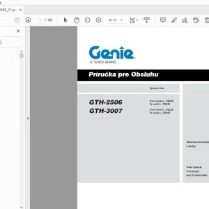 Genie GTH-2506 GTH-3007 Príručka pre Obsluhu 57.0009.0580_31 - PDF DOWNLOAD