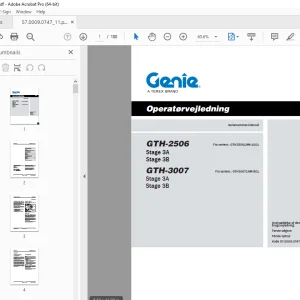 Genie GTH-2506 GTH-3007 (Stage 3A Stage 3B) Operatørvejledning 57.0009.0747GT PDF