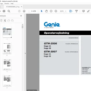 Genie GTH-2506 GTH-3007 (Stage 3A Stage 3B) Operatørvejledning PDF