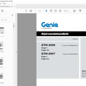 Genie GTH-2506 GTH-3007 Stjórnandahandbók 57.0009.0800GT - PDF DOWNLOAD