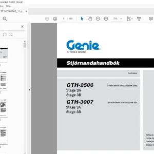 Genie GTH-2506 GTH-3007 Stjórnandahandbók 57.0009.0766GT - PDF DOWNLOAD