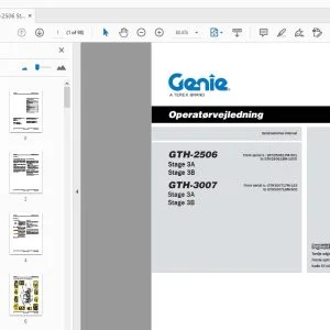 Genie GTH-2506 Stage 3A Stage 3B GTH-3007 Stage 3A Stage 3B Operatørvejledning 57.0009.0643_31 - PDF