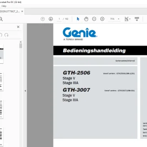 Genie GTH-2506 Stage V Stage IIIA GTH-3007 Stage V Stage IIIA Bedieningshandleiding