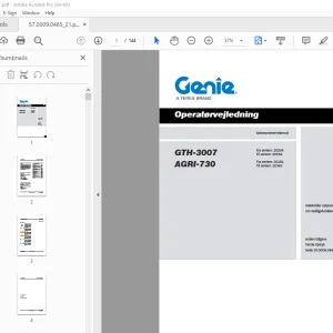 Genie GTH-3007 AGRI-730 Operatørvejledning - PDF DOWNLOAD 