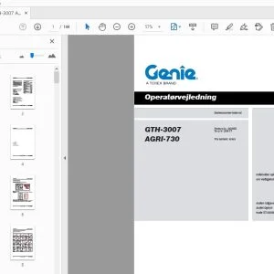 Genie GTH-3007 AGRI-730 Operatørvejledning - PDF DOWNLOAD