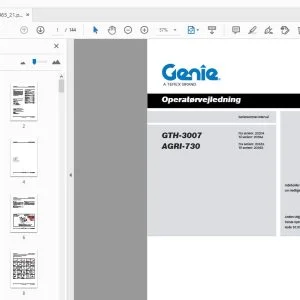 Genie GTH-3007 AGRI-730 Operatørvejledning 57.0009.0465_21 - PDF DOWNLOAD