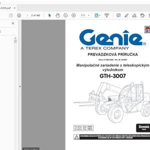 Genie GTH-3007 Manipulačné zariadenie s teleskopickým výložníkom PREVÁDZKOVÁ PRÍRUČKA - PDF DOWNLOAD