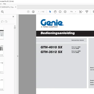 Genie GTH-4010 SX GTH-3512 SX Bedieningsanleiding - PDF DOWNLOAD