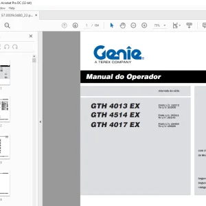 Genie GTH 4013 EX GTH 4514 EX GTH 4017 EX Manual do operador 57.0009.0480 PDF DOWNLOAD