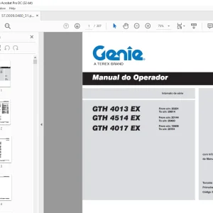 Genie GTH 4013 EX GTH 4514 EX GTH 4017 EX Manual do operador 57.0009.0480