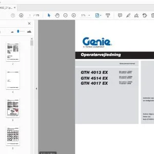 Genie GTH 4013 EX GTH 4514 EX GTH 4017 EX Operatørvejledning 57.0009.0482_21 - PDF DOWNLOAD