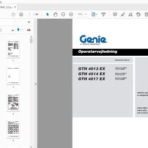 Genie GTH 4013 EX GTH 4514 EX GTH 4017 EX Operatørvejledning 57.0009.0482_22 - PDF